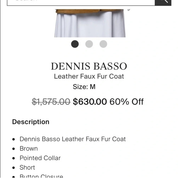 Dennis Basso Genuine Leather Faux Fur Jacket - Picture 6 of 6